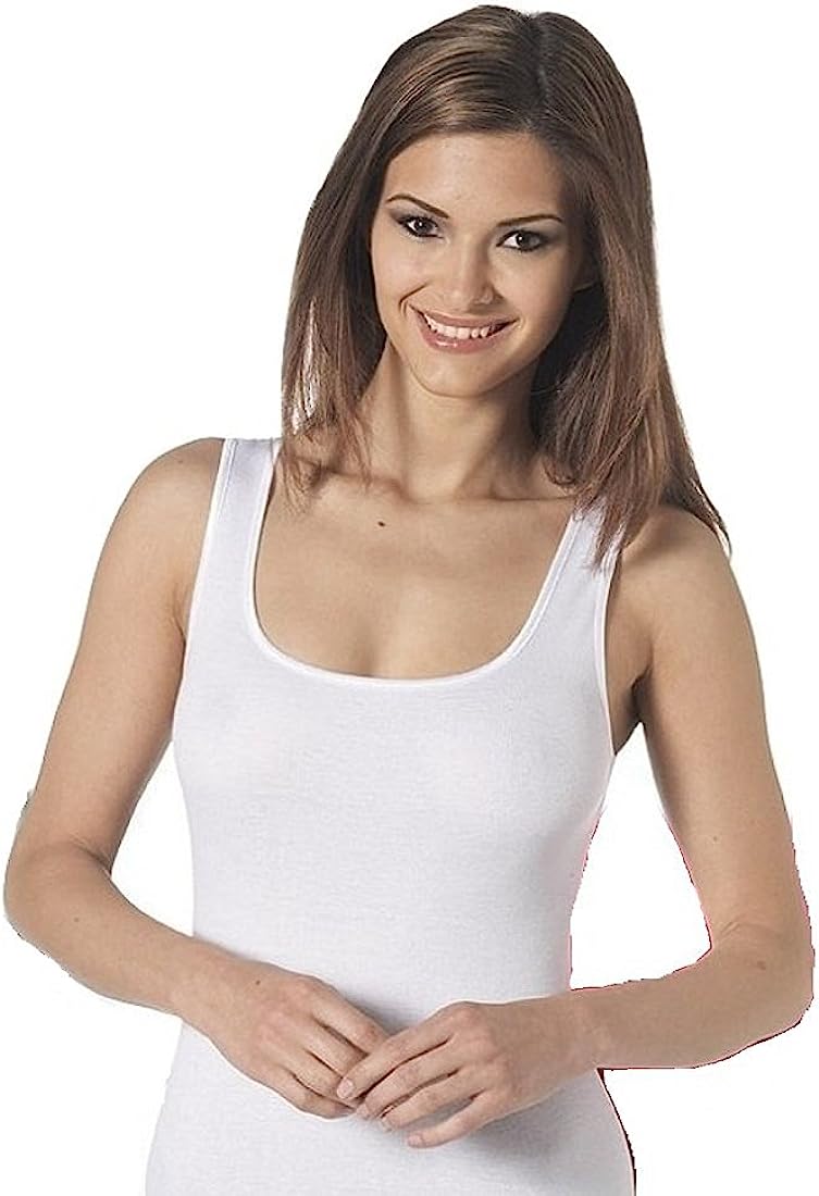 Nottingham Canotta spalla larga donna in puro cotone VL4014