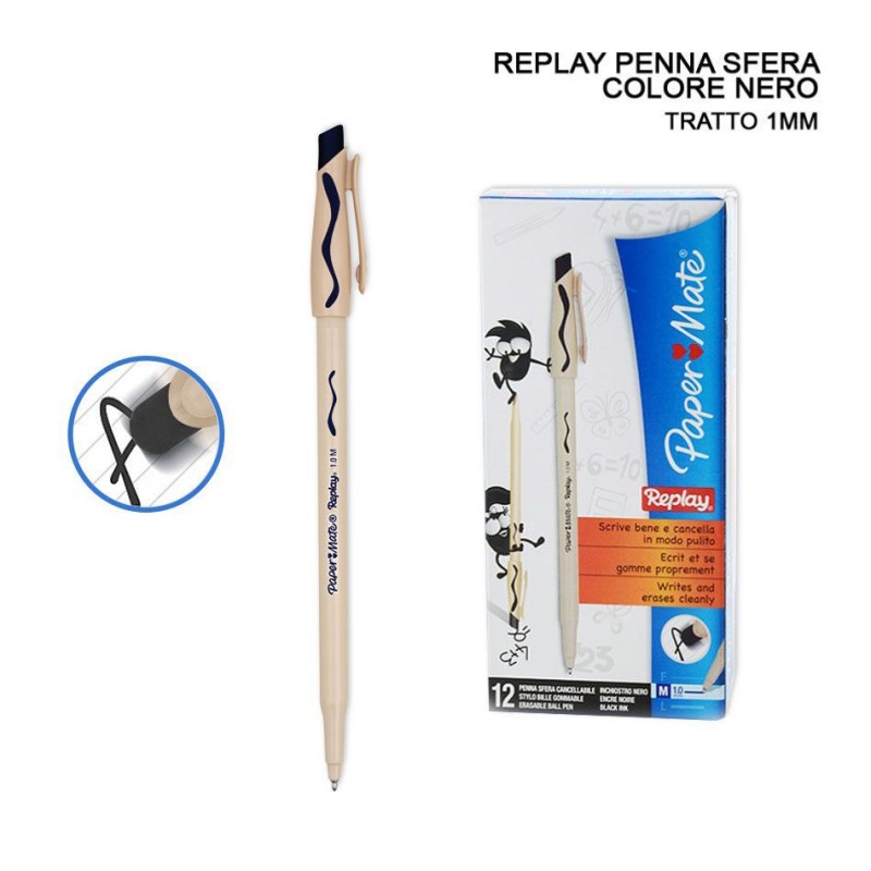 Paper Mate Replay Penna a Sfera Cancellabile