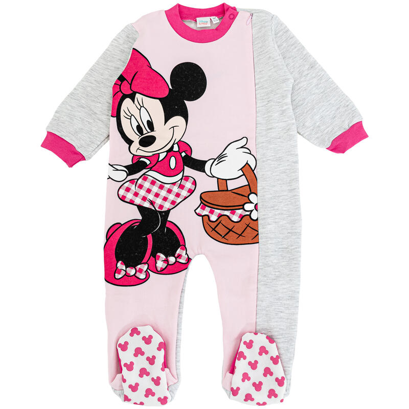 Minnie - Pigiamone baby zip Disney con piedino antiscivolo