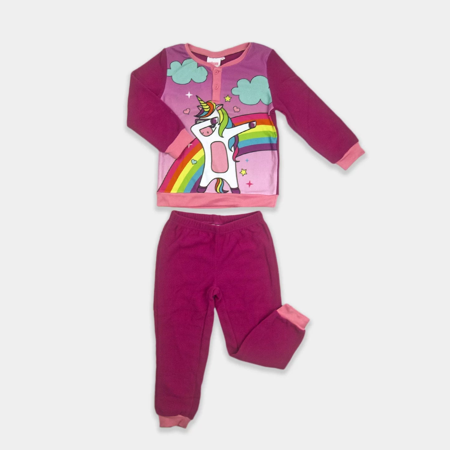 Pigiama bimba in coral Unicorno 1350