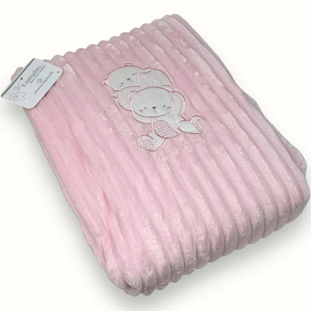 Nazareno Gabrielli Piumoncino Culla In Pile ricamo Bear Ng4744