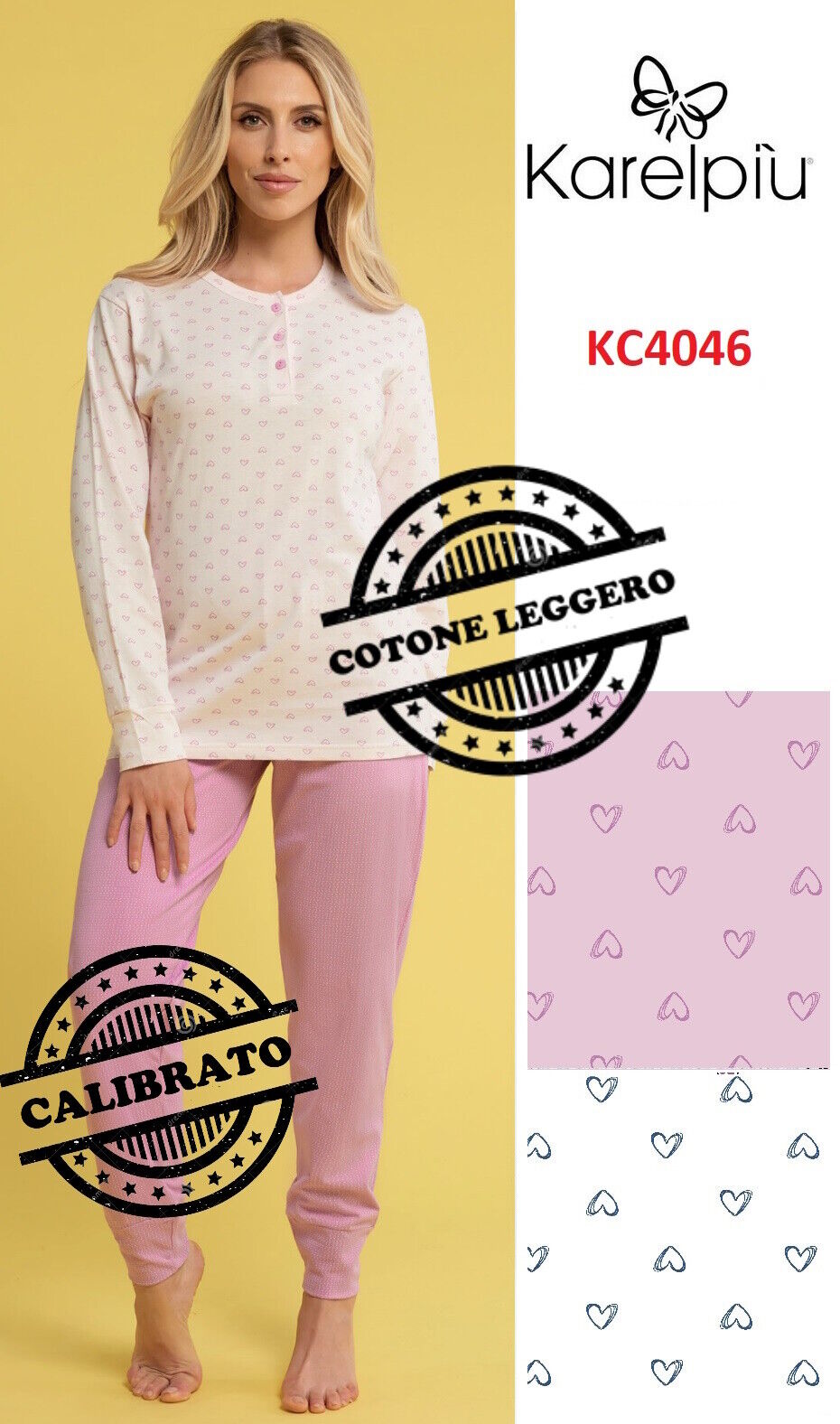 Pigiama donna calibrato Karelpiù KC4046