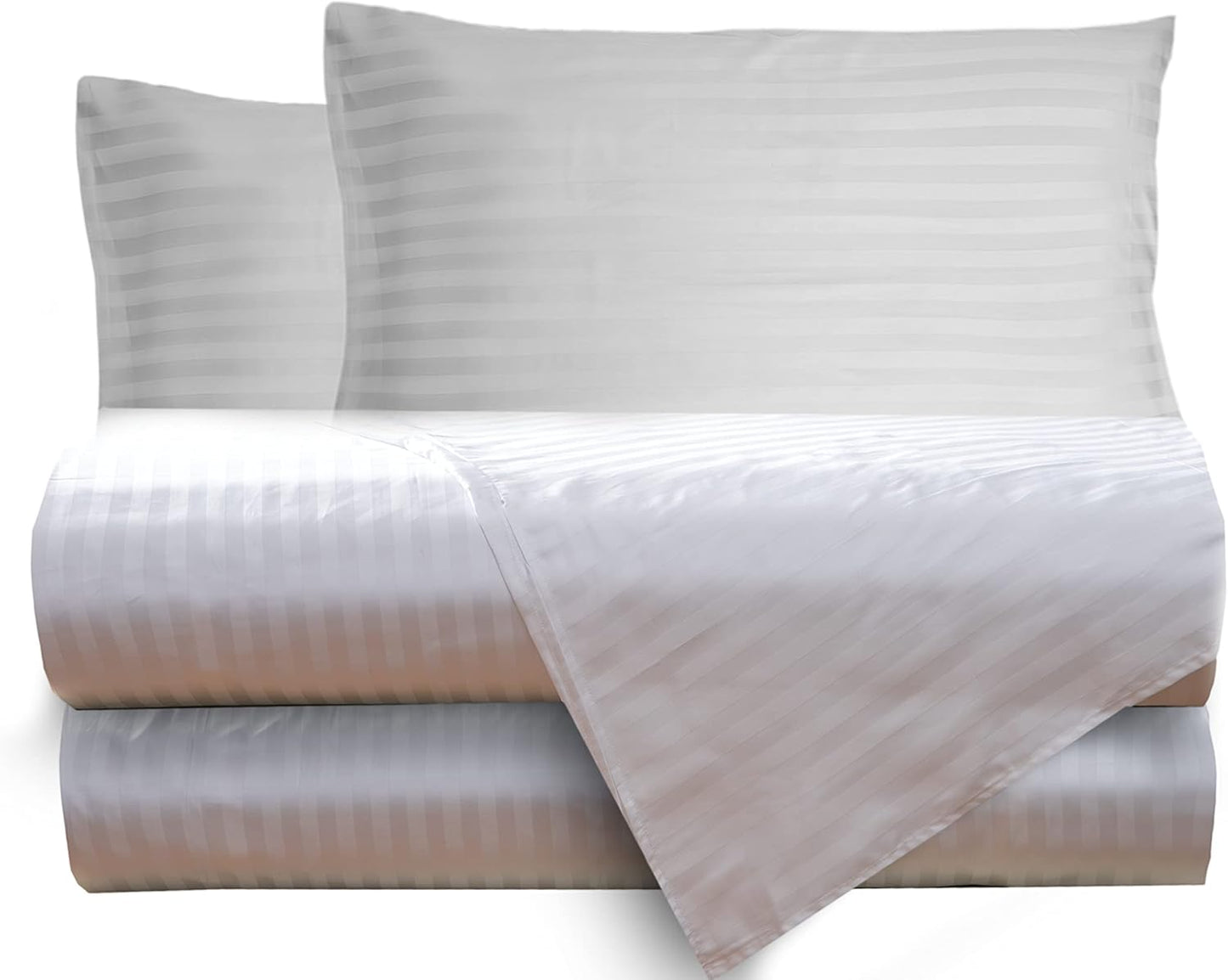 VG Completo letto matrimoniale in microfibra rigato