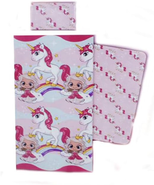 Set Lenzuola per Letto Singolo Unicorni