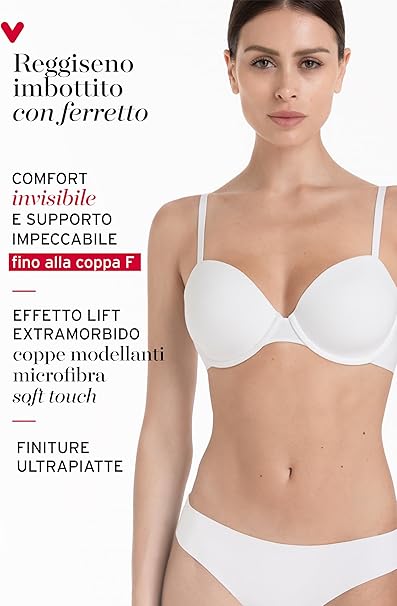 Lovable Reggiseno Imbottito con Ferretto in Microfibra Effetto Lifting E Invisibilità 9L0EVS