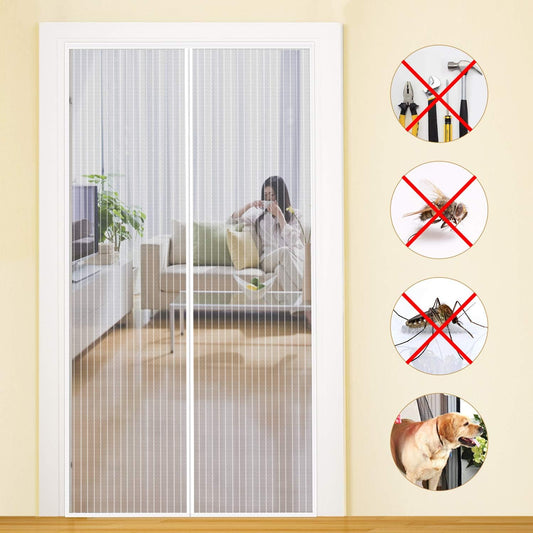 Zanzariera Porta Finestra Magnetica Traspirante Tenda Anti Mosche per Esterno Rete a Calamita - Passion