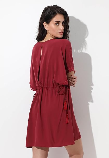 Lovable Copricostume Caftano con Scollo a V in Viscosa Spiaggia Mare Vacanza Beachwear Donna L0EPW