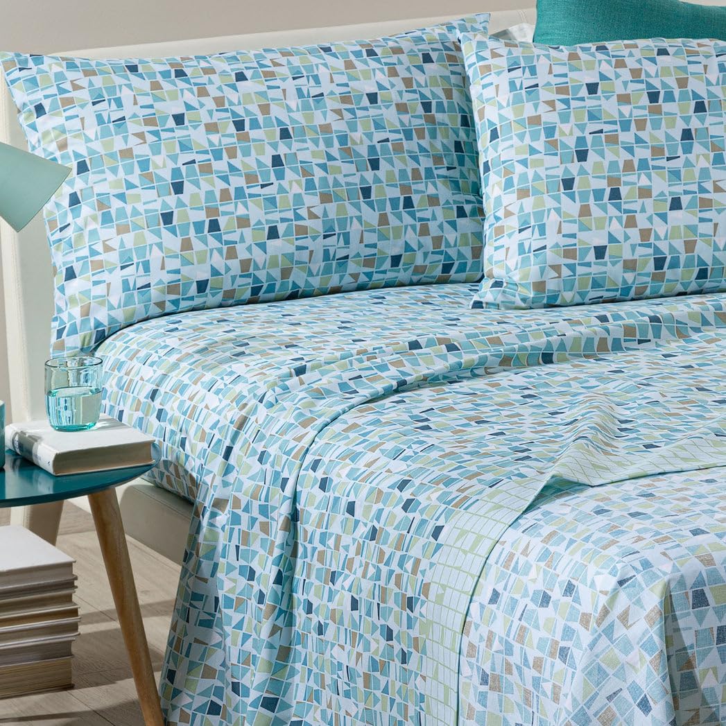 Caleffi Completo lenzuolo matrimoniale in cotone Orleans