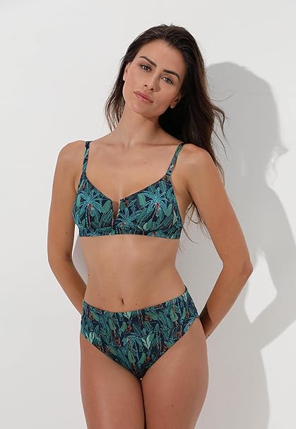 Lovable Parte Bassa del Costume Slip a Vita Alta Contenitivo in Microfibra Contemporary Printed Micro L0EM3