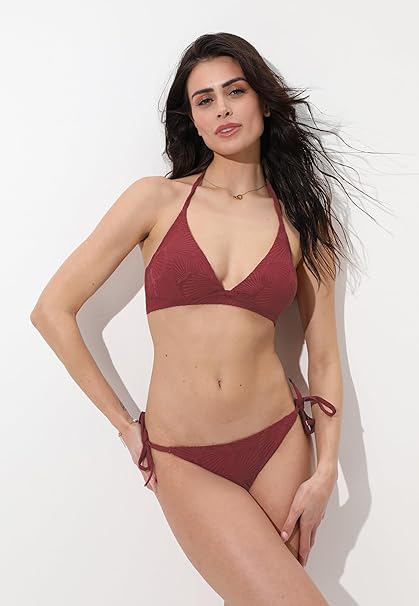 Lovable Parte Alta del Costume a Triangolo Reggiseno con Coppe Imbottite Removibili e Sottoseno Elasticizzato Comfort e vestibilità Regolabile L0EMA