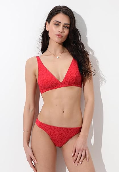 Lovable Parte Alta del Costume Reggiseno Triangolo Senza Ferretto Festival Jacquard L0EN2