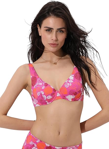 Lovable Parte Alta del Costume Reggiseno Bikini con Ferretto Coppe Apice Alto Spalline Regolabili Resistente a Cloro e UV L0EM7