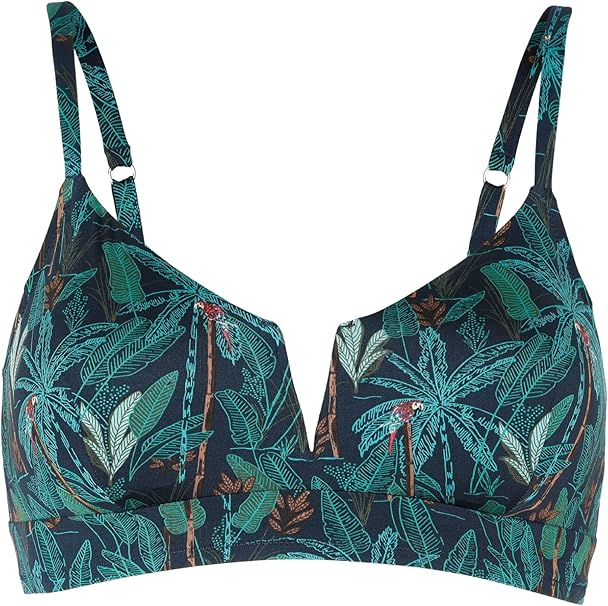 Lovable Parte Alta del Costume Reggiseno Senza Ferretto e Coppe con Apice Alto Modellazione e Sostegno del Seno Contemporary Printed L0EM0