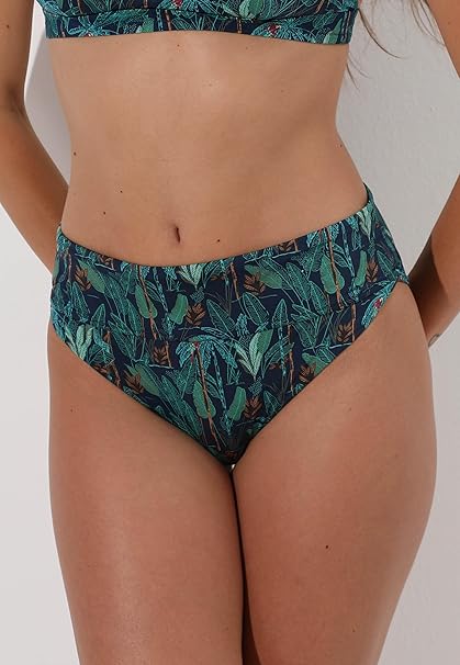 Lovable Parte Bassa del Costume Slip a Vita Alta Contenitivo in Microfibra Contemporary Printed Micro L0EM3