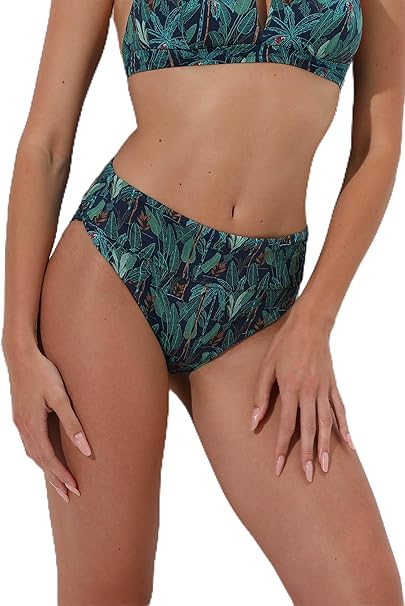 Lovable Parte Bassa del Costume Slip a Vita Alta Contenitivo in Microfibra Contemporary Printed Micro L0EM3