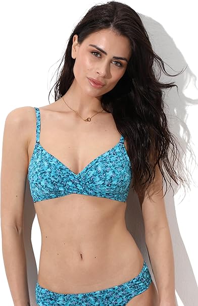 Lovable Parte Alta del Costume | Reggiseno Bikini Soft Brassiére Senza Ferretto | Coppe Removibili, Spalline Regolabili, Resistente a Cloro e UV L0ENC