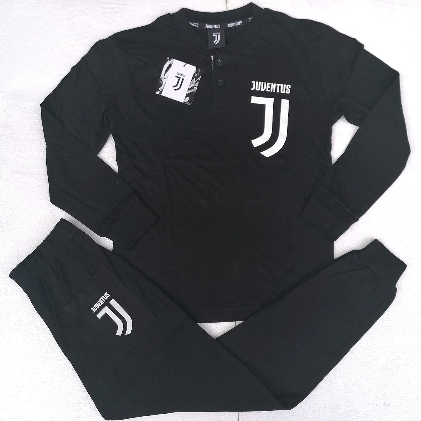 Pigiama Uomo Lungo in Cotone FC Juventus Prodotto Ufficiale JU14090