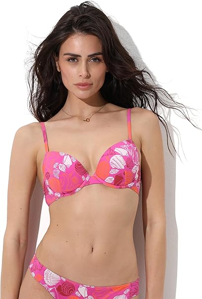 Lovable Parte Alta del Costume Reggiseno Bikini Push Up con Ferretto in Microfibra Riciclata RCS Spalline Regolabili Resistente a Cloro e UV L0EM9