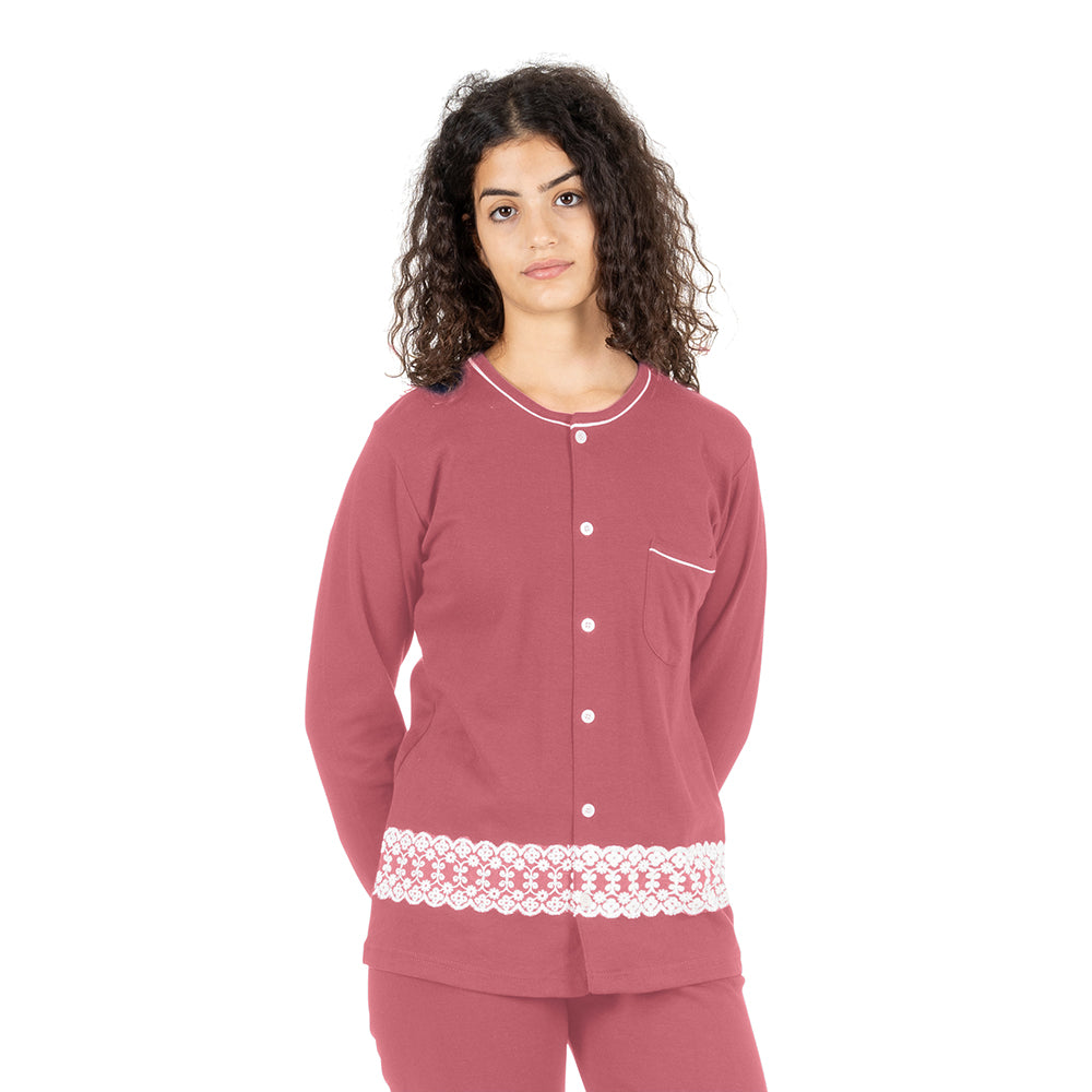 Pigiama donna caldo cotone Amore & Sbadigli DCC-228