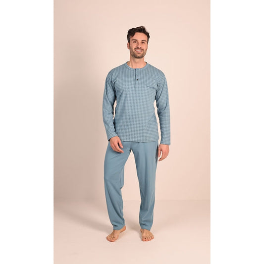 Gary Pigiama Uomo 3 bottoni in caldo cotone 6046