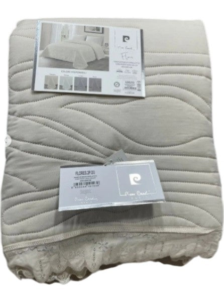 Pierre Cardin Paris Trapuntino matrimoniale con pizzo San Gallo