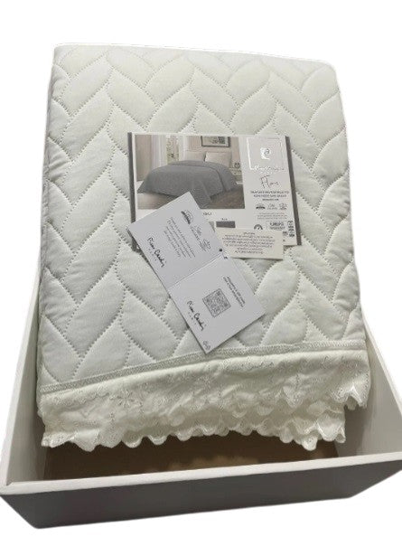 Pierre Cardin Paris Trapuntino matrimoniale con pizzo San Gallo