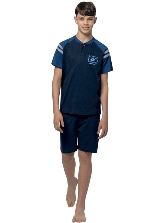 Lotto Pigiama ragazzo corto in cotone mezza manica LP4227