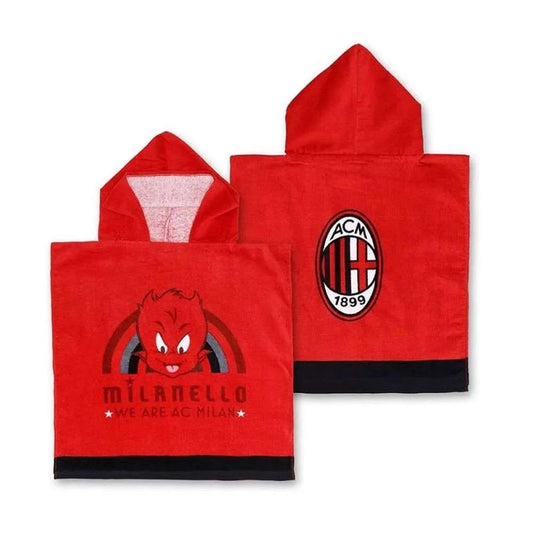 Accappatoio poncho bimbo UFFICIALE MILAN in microspugna