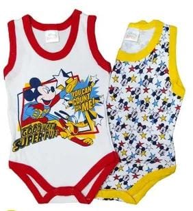 Disney 2 Body Spalla Larga Disney Mickey Mouse Giallo/Rosso