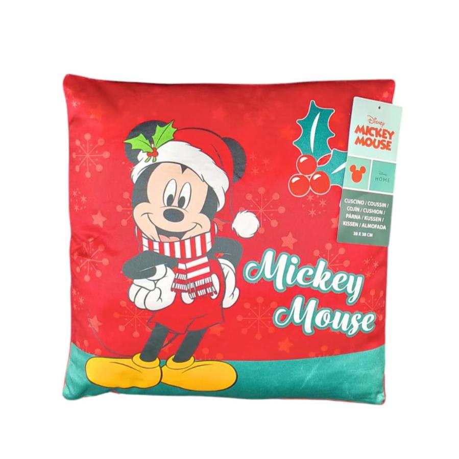 Cuscino Arredo Decorativo 40x40 Mickey Mouse Natale