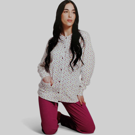 Vanuè Pigiama Donna caldo cotone VS0625
