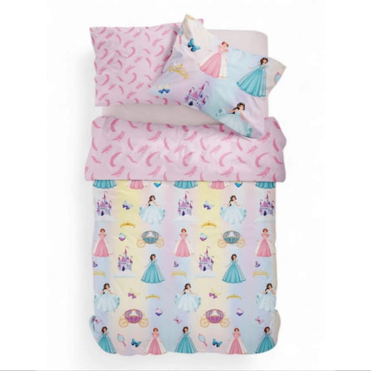 Completo lenzuola letto singolo Principesse Disney