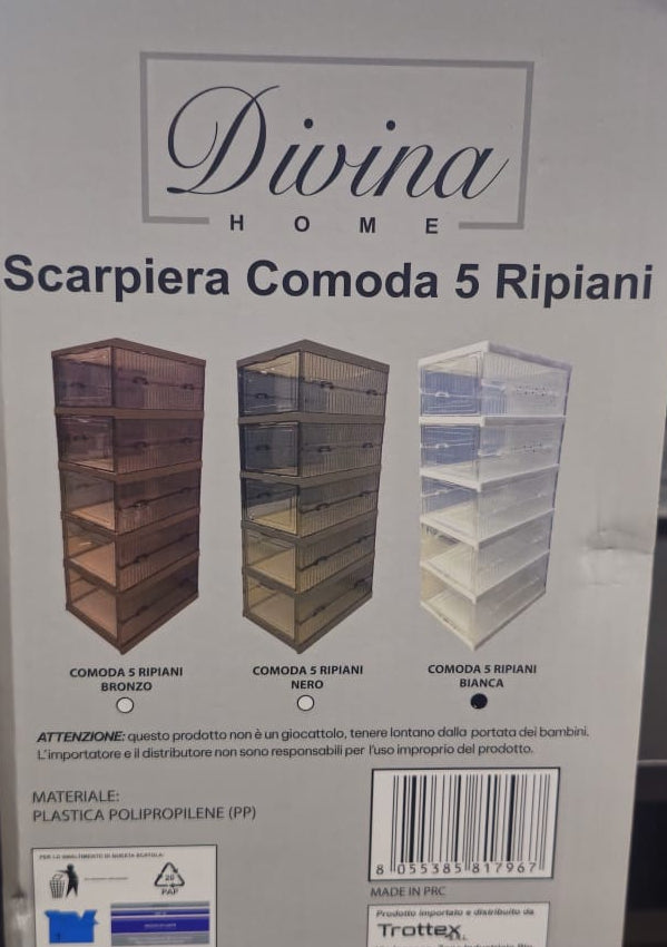 Scarpiera Divina Home 5 Ripiani