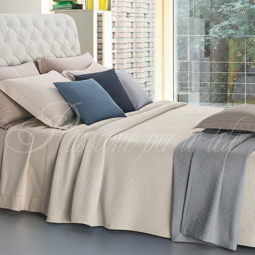 Tessier Copriletto in piquet di cotone letto matrimoniale - Happy