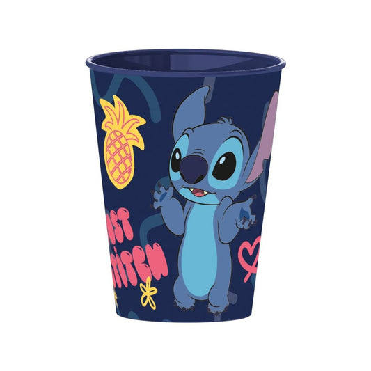 Bicchiere in plastica per bambini con grafica Disney Stitch da 260 ml