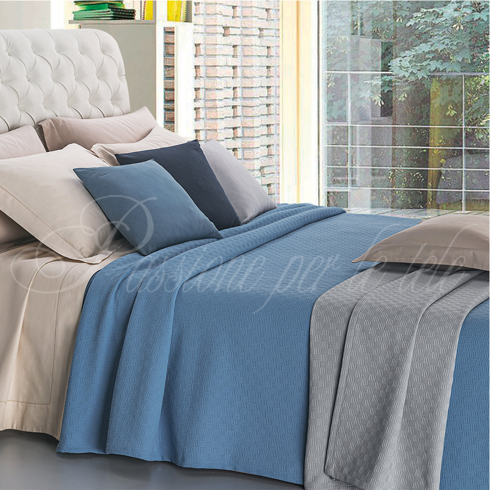 Tessier Copriletto in piquet di cotone letto matrimoniale - Happy