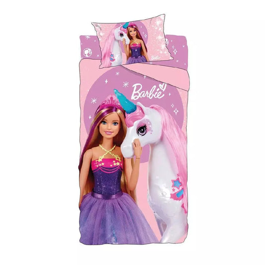 Set Lenzuola Barbie e Unicorno Singolo