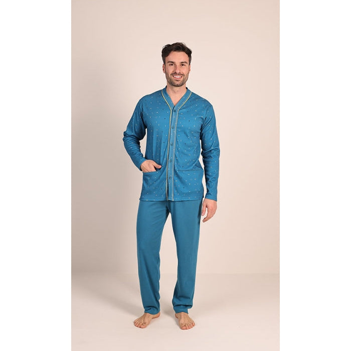 Gary Pigiama Uomo aperto in caldo cotone 6022