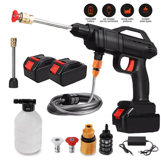 A.M.C. Idropulitrice portatile a batteria con 2 batterie e Tubo da 5M