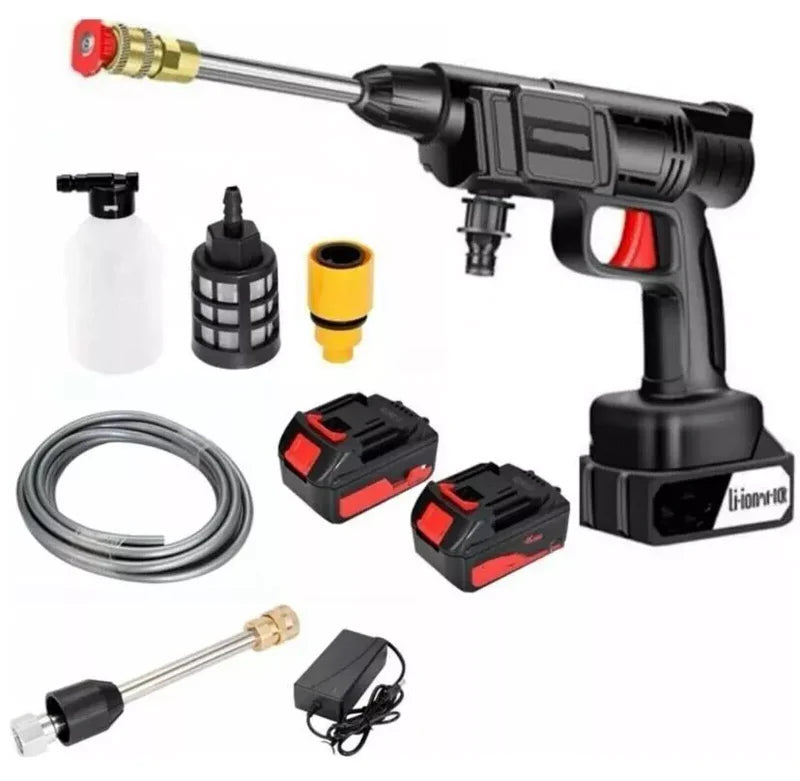 A.M.C. Idropulitrice portatile a batteria con 2 batterie e Tubo da 5M