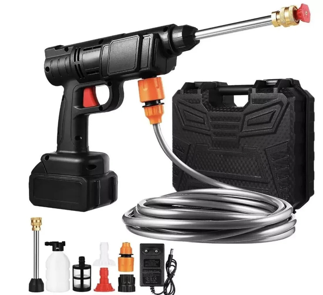 A.M.C. Idropulitrice portatile a batteria con 2 batterie e Tubo da 5M