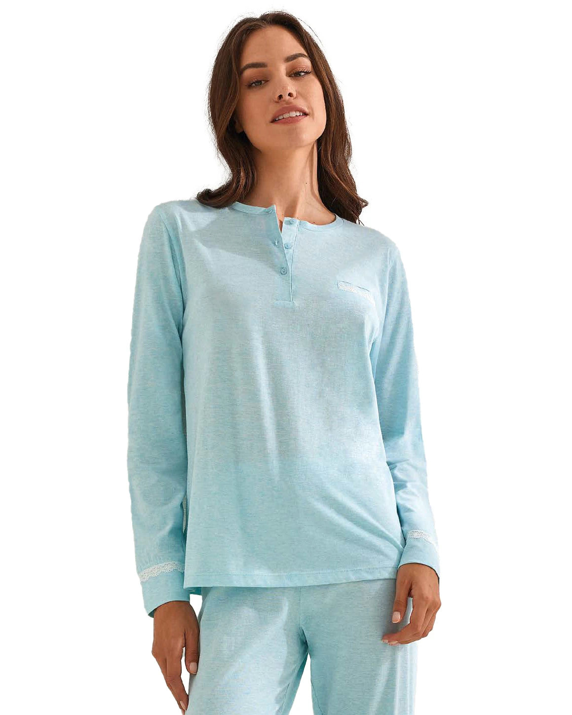 Pigiami Online Outlet HEYO Pigiama Lungo Da Donna, 100% Cotone - Foto 10