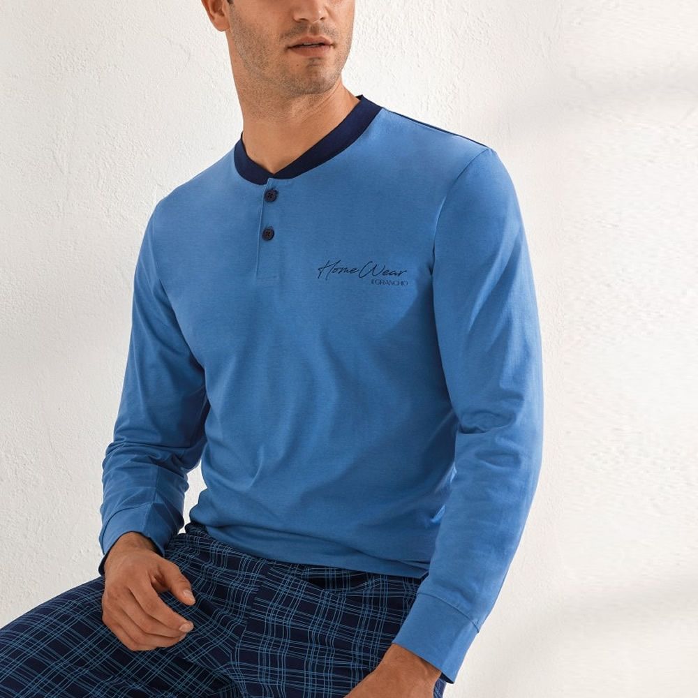 Il Granchio Pigiama uomo in cotone GP1114