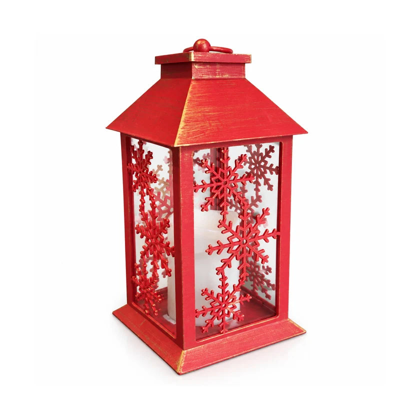 Lanterna Natalizia Rossa LED 30 cm