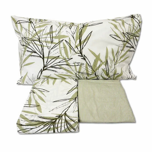 Palmera di SG HOME Trapuntino 2 Posti  + Completo Letto Tinta Unita