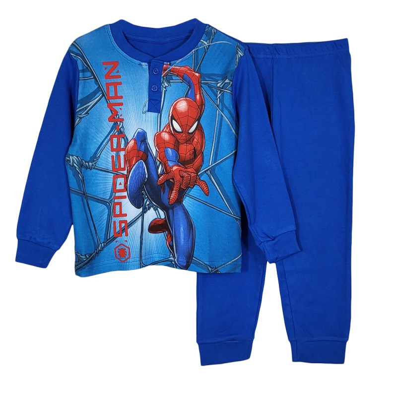 Pigiama Bambino lungo caldo cotone Spiderman 0560