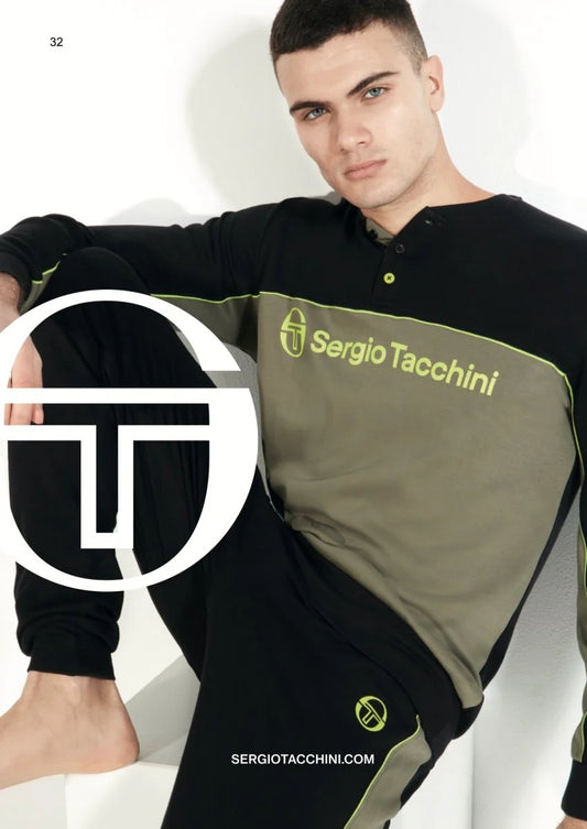 Pigiama uomo Sergio Tacchini caldo cotone interlock PG37616