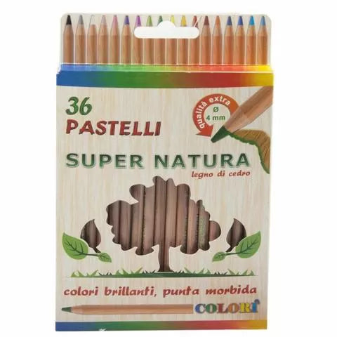 BOX 12/24/36 Pastelli legno super natura Colorì