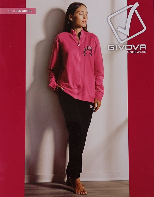 Givova Tuta Zip Ragazza Caldo Cotone Art. GG680FL