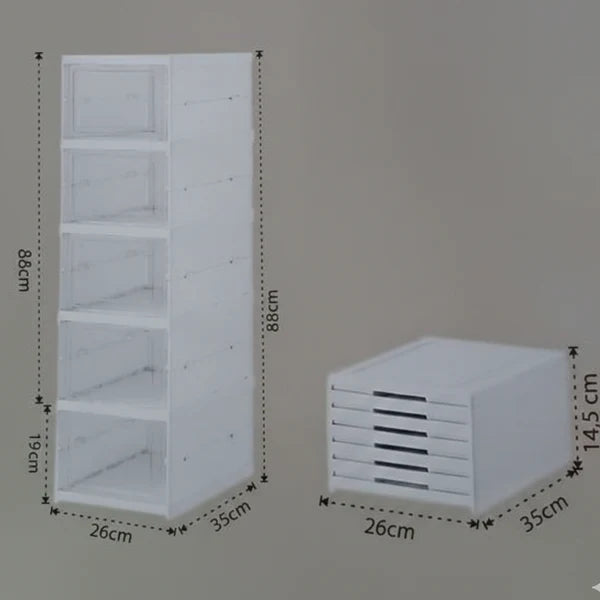 Scarpiera Pieghevole Mastro Bianco COMPACTA Super Compatta 5 Ripiani